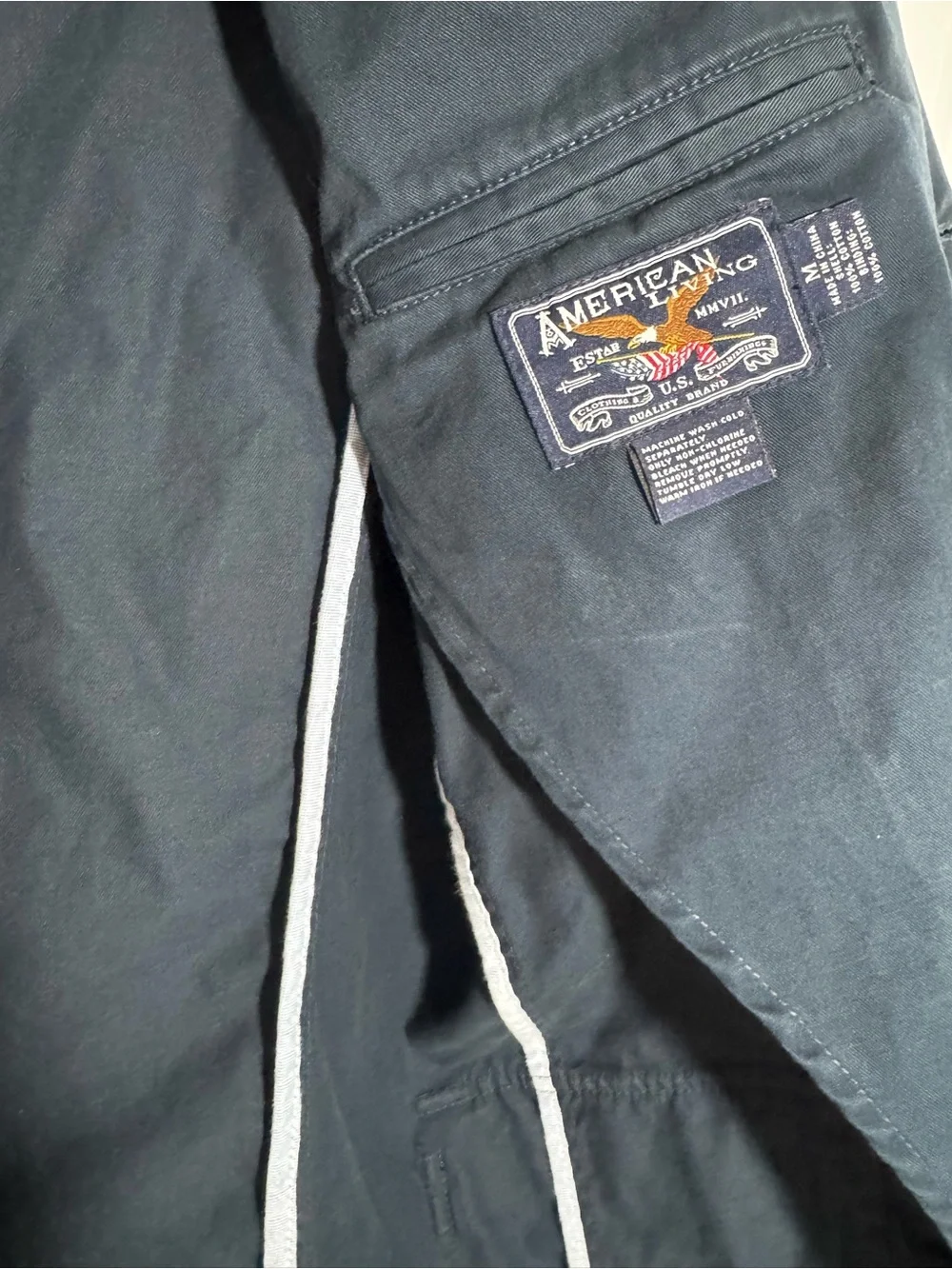 American Living Dark Navy Button Up Jacket